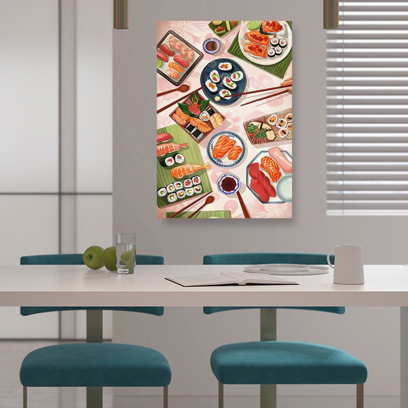 Sushi Salmon Poster Prints Kit - огляд і ціна Japanese Restaurant Lifestyle