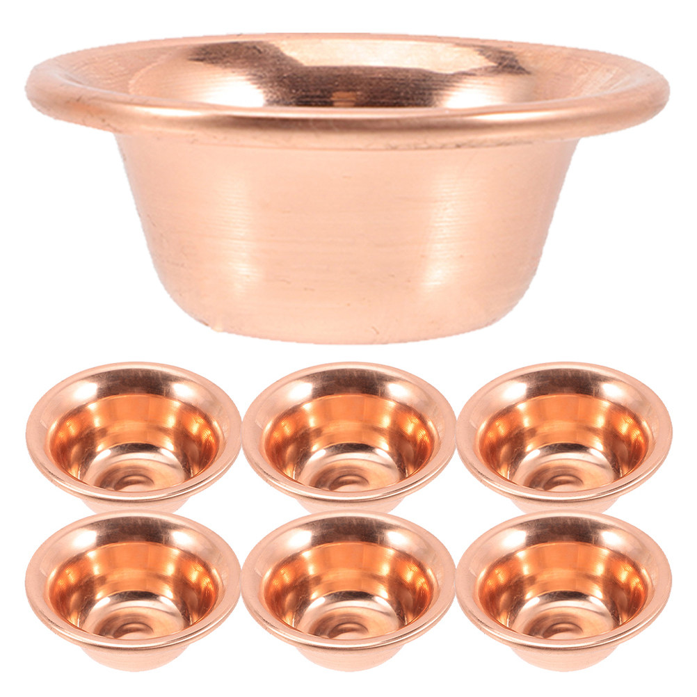 7Pcs Copper Offering Bowl Set  - огляд і ціна Incense Holder